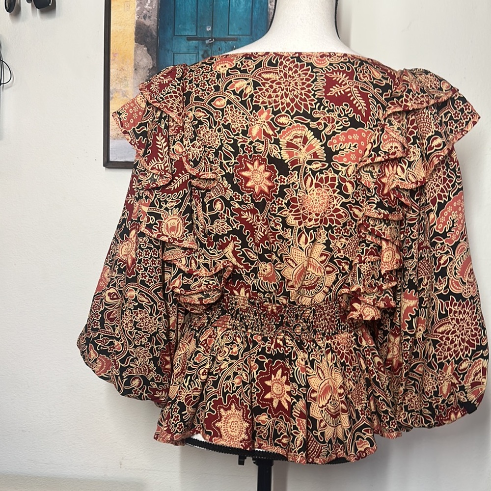 NWT!! Love the Label Anthropologie Jaipur Printed Top - Picture 6 of 8